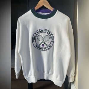 Vintage White Wimbledon “The Championship” Sweatshirt, small